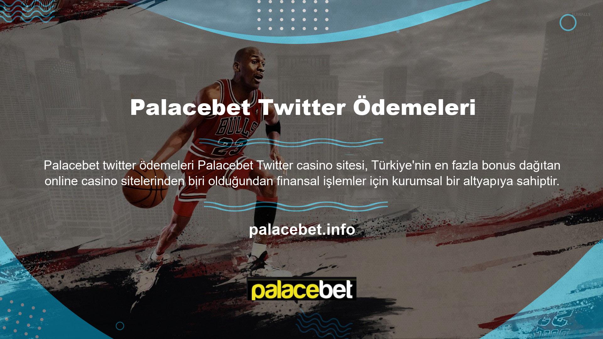 Palacebet lisanslı olarak online casino pazarında faaliyet göstermektedir ve Twitter, casino tutkunlarının muhtemelen en önemli konusu olan para çekme işlemleri için güvenilir bir adres olmayı başarmıştır